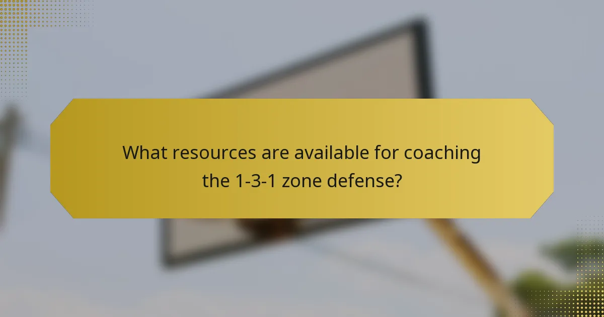 What resources are available for coaching the 1-3-1 zone defense?