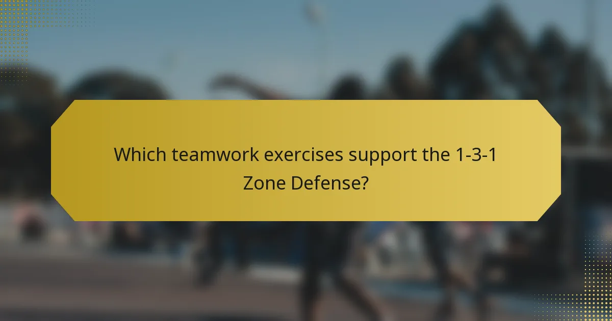 Which teamwork exercises support the 1-3-1 Zone Defense?